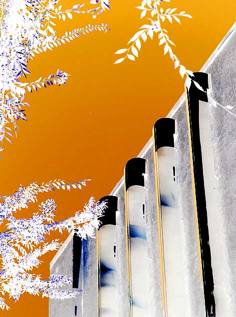 Streamline Moderne detail, Santa Monica Boulevard - negative print