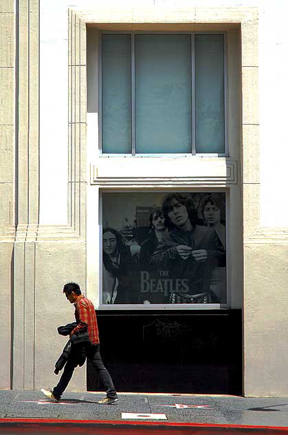 Beatles window, Capitol Record Building, North Vine, Hollywood