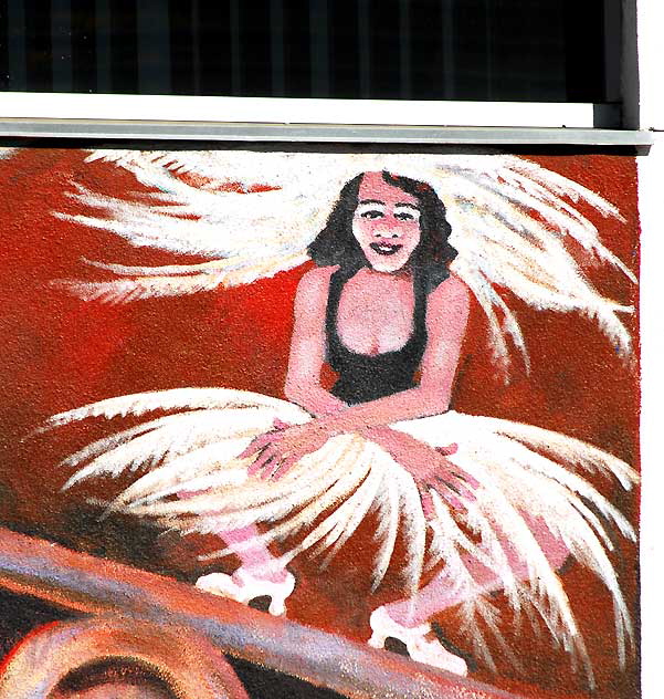 Detail of Mural at Amoeba Music, Sunset Boulevard at Cahuenga in Hollywood - Feather Dancer