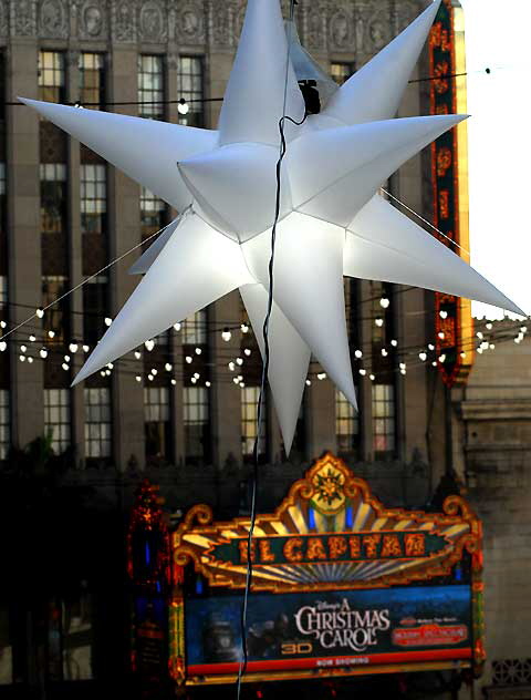 Christmas star at Hollywood and Highland, Hollywood Boulevard 