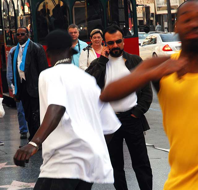 Break dancers, Hollywood Boulevard, Friday, February 12, 2010