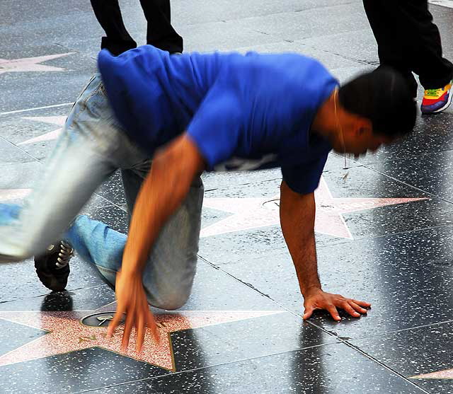 Break dancer, Hollywood Boulevard, Friday, February 12, 2010