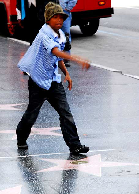 Break dancer, Hollywood Boulevard, Friday, February 12, 2010