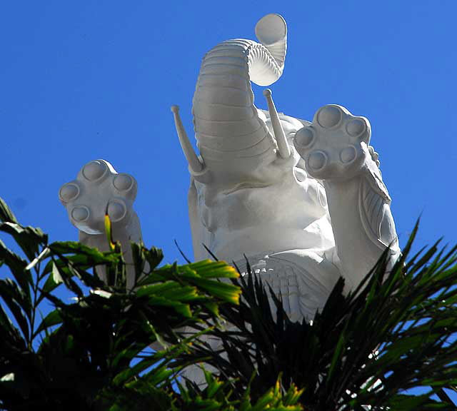 White elephant at the Hollywood and Highland complex, next to the Kodak Theater on Hollywood Boulevard