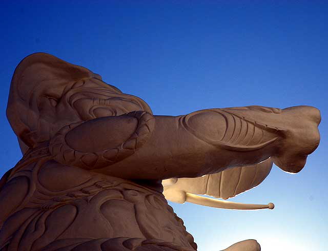 White elephant at the Hollywood and Highland complex, next to the Kodak Theater on Hollywood Boulevard