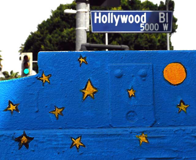 "Art" utility box, Hollywood Boulevard at Normandie, East Hollywood 