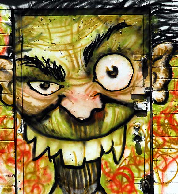 Madman Door, alley behind Hebrew School, Melrose and Spaulding, Hollywood 