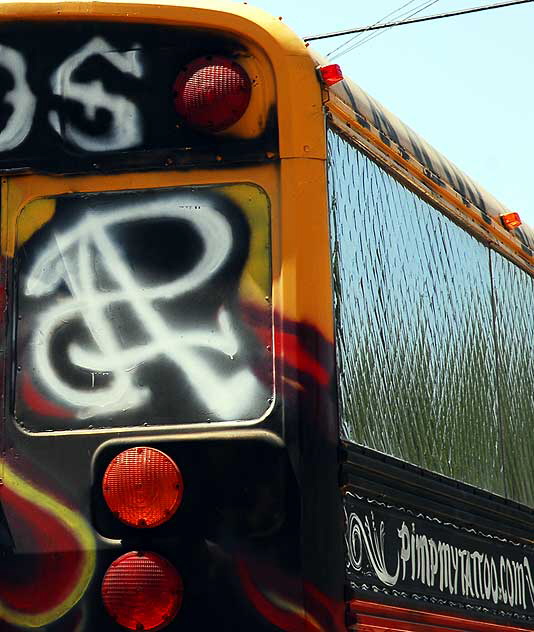 Tattoo Bus parked at Cattaraugus and Venice Boulevard