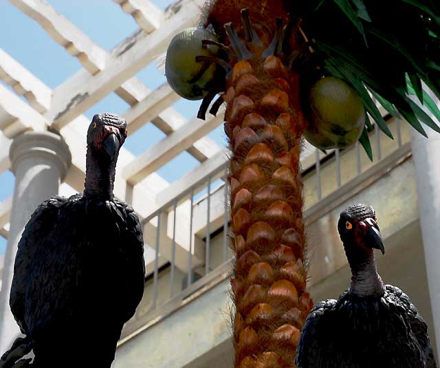 Rubber vultures on Ocean Front Walk in Venice Beach