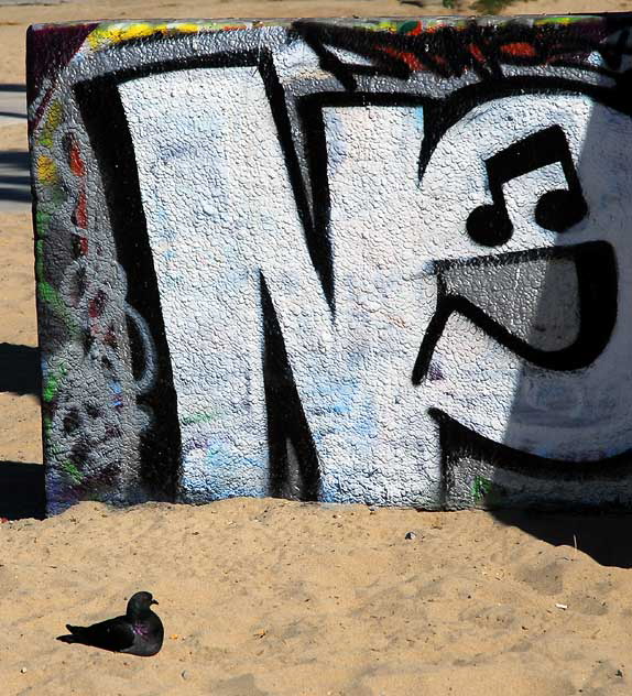 Pigeon - Graffiti Wall at Venice Beach