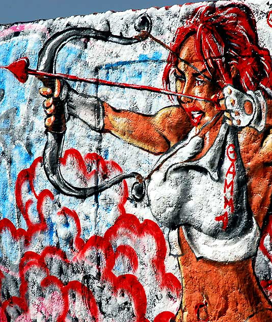 Gamma Gallery angry cupid, Graffiti Wall, Venice Beach