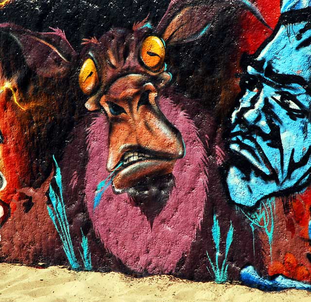 Wolfman and Frankenstein, Graffiti Wall, Venice Beach