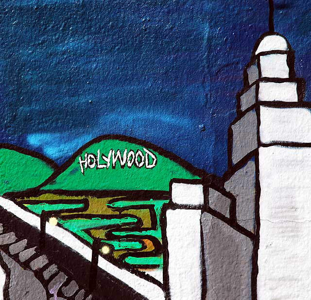 "Holy Wood" mural - Santa Monica Boulevard at North Commonwealth Avenue