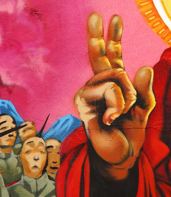 "Free Tibet" mural, alley off Spaulding at Melrose Avenue