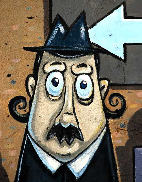 Detail of mural, North Orange Drive at Melrose Avenue