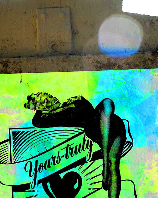 "Yours Truly" - utility box on the northeast corner of Melrose and La Brea, Wednesday, January 19, 2011