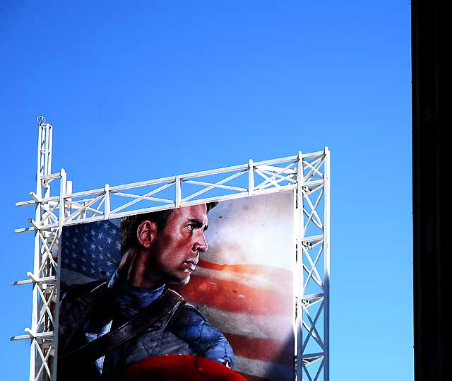 Captain America billboard, Hollywood Boulevard, Wednesday, June 29, 2011