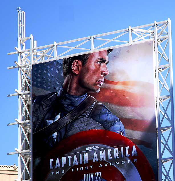 Captain America billboard, Hollywood Boulevard, Wednesday, June 29, 2011