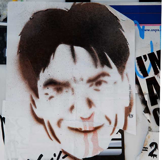 Charlie Sheen sticker, Hollywood Boulevard, Wednesday, June 29, 2011