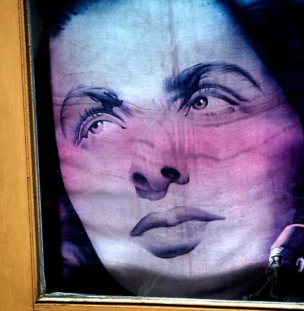 Sun-damaged "Casablanca" poster - shop window on Hollywood Boulevard, Wednesday, June 29, 2011