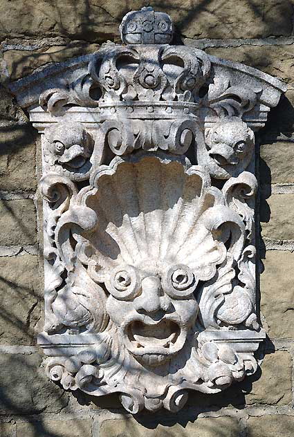 Frieze in the formal garden of Greystone Mansion, Beverly Hills