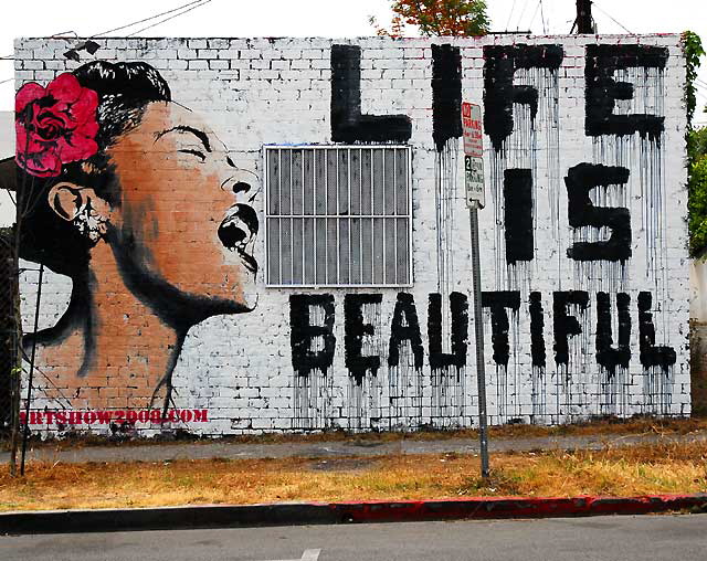 Billie Holiday, Life is Beautiful - graphic at Melrose and Spaulding, south of Hollywood