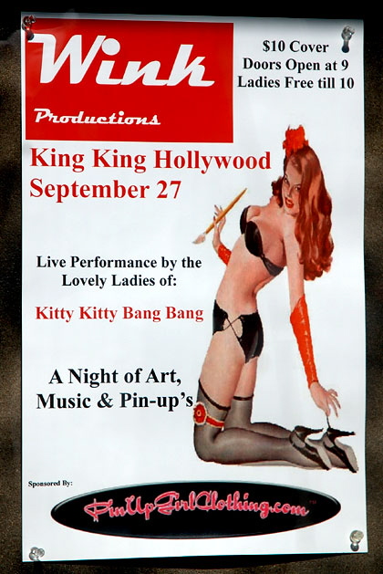 Pin-Up poster at King King Hollywood