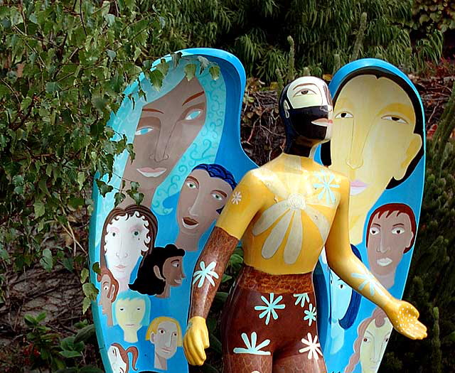 The Angel of Multicultural Something or Other, at 3030 South Bundy Drive, across from the Santa Monica Airport at the offices of Kelsey National Corporation