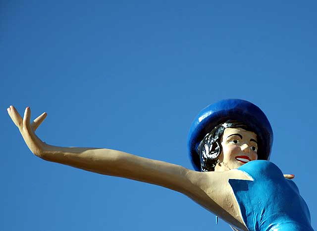 Ice Skater figure on the roof of the Culver Ice Rink, 4545 Sepulveda Boulevard, Culver City, not far from the old MGM studios