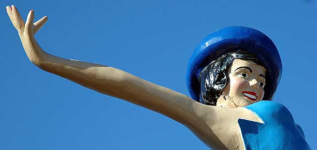 Ice Skater figure on the roof of the Culver Ice Rink, 4545 Sepulveda Boulevard, Culver City, not far from the old MGM studios