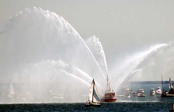 Fire Tug Spraying Water, Long Beach